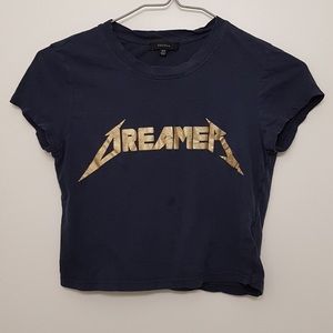 Talula crop tee navy transformer 
Size xxs